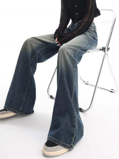 New American Retro Washed Jeans For Women