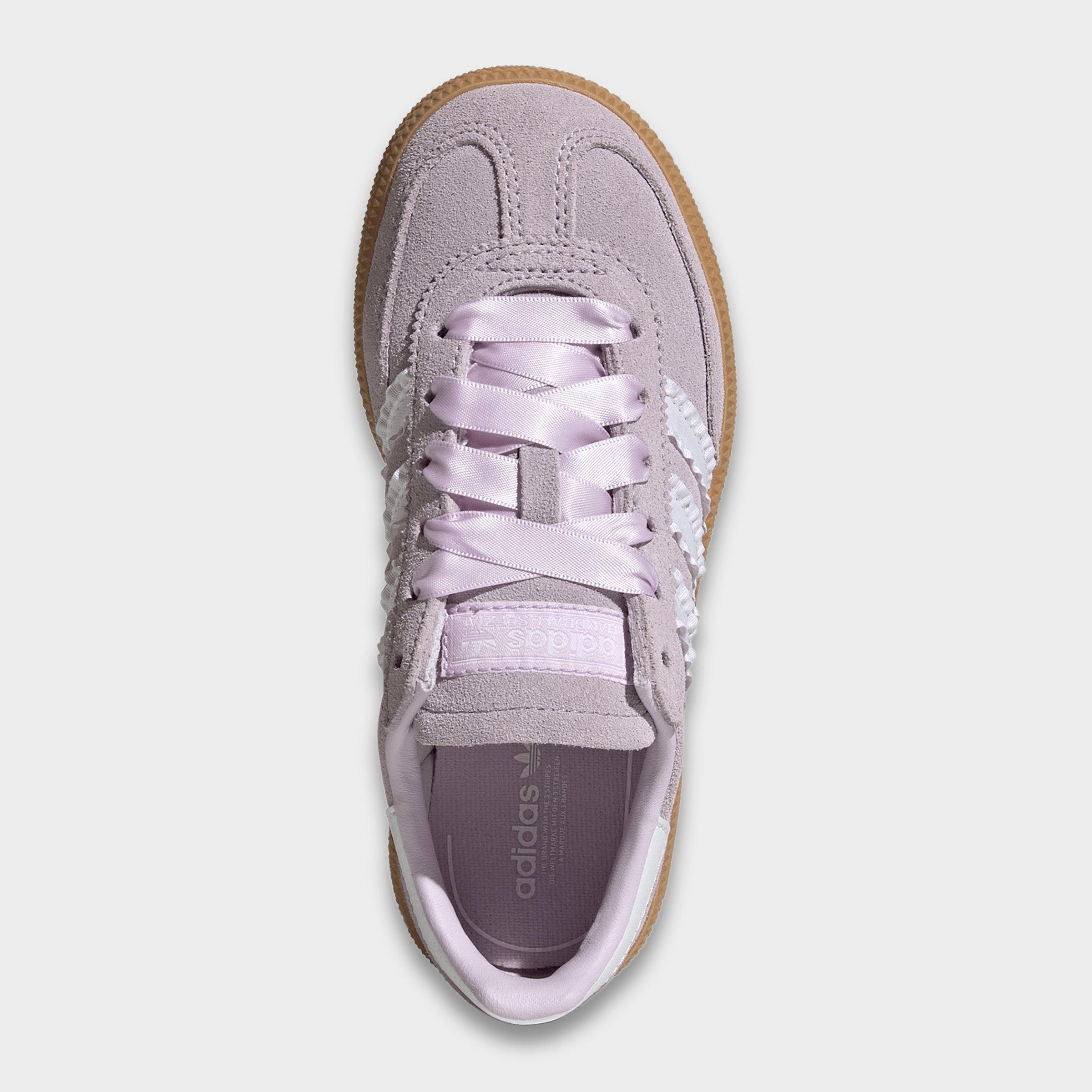 Girls' Little Kids' adidas Originals Handball Spezial Casual Shoes - Ice Lavender/Cloud White/Gum - Top view