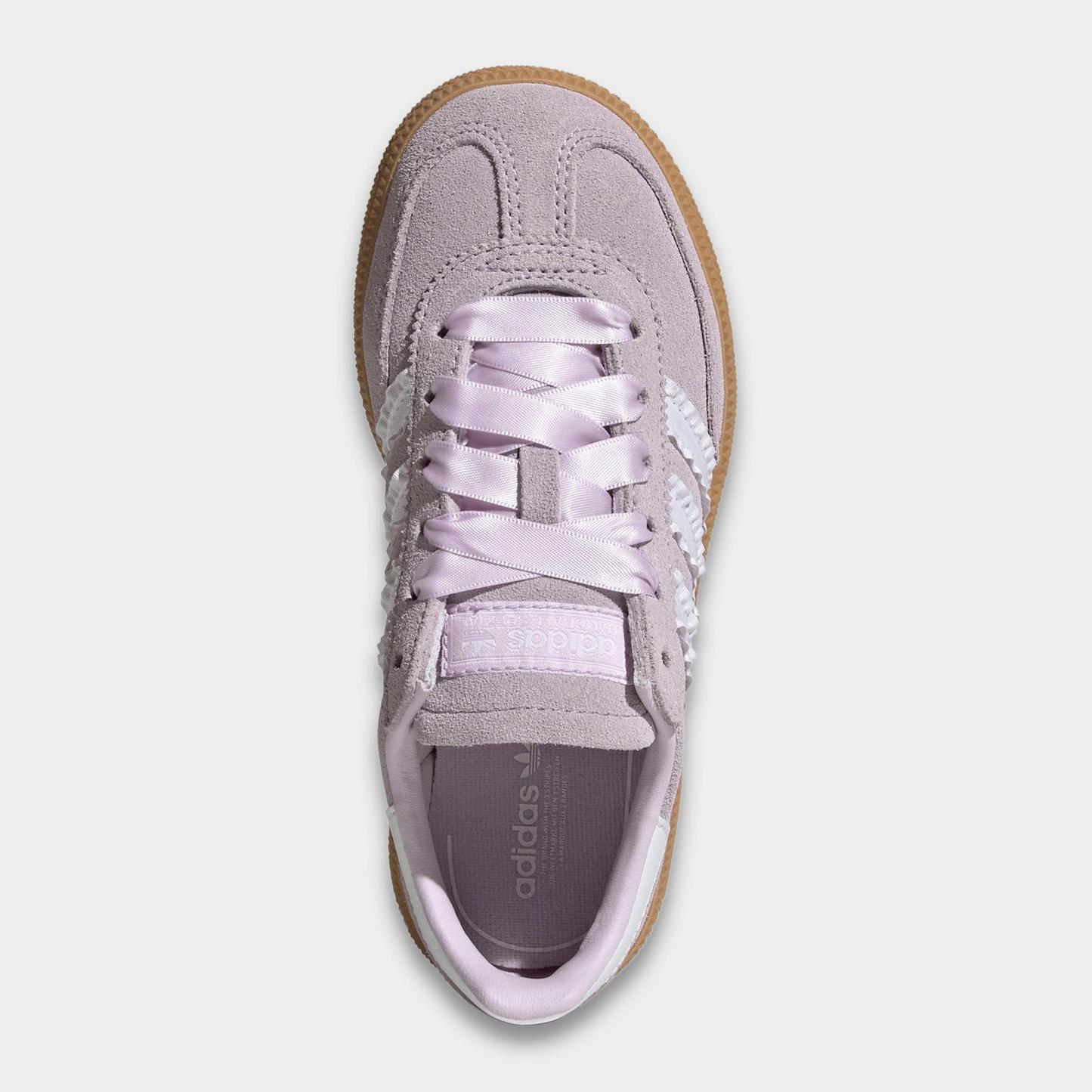 Girls' Little Kids' adidas Originals Handball Spezial Casual Shoes - Ice Lavender/Cloud White/Gum - Top view
