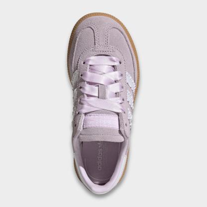 Girls' Little Kids' adidas Originals Handball Spezial Casual Shoes - Ice Lavender/Cloud White/Gum - Top view