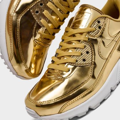 Women's Nike Air Max 90 SP Casual Shoes - Metallic Gold/Club Gold