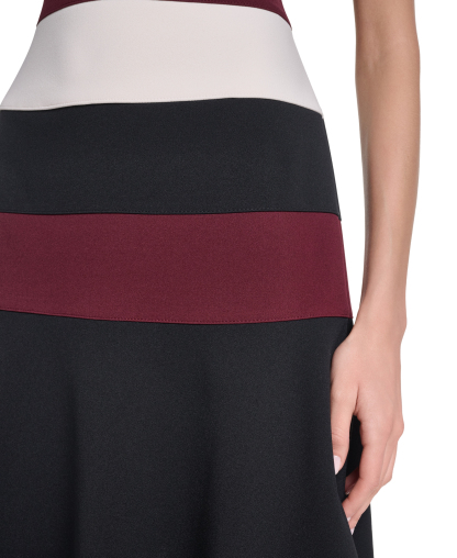 Tommy Hilfiger Women's Short-Sleeve Colorblock Sheath Dress - White cap/black/maroon