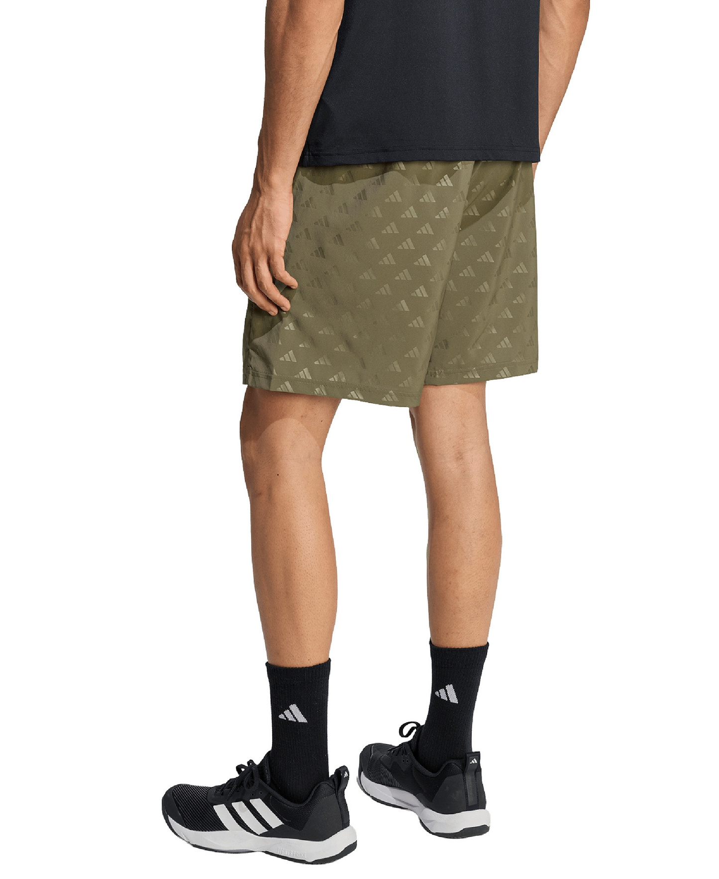 adidas Men's Workout Essentials Brandlove Woven Shorts - Olive Strata