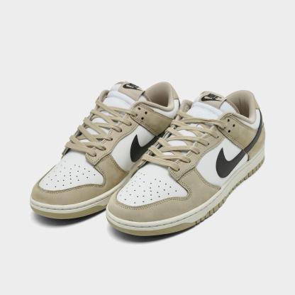 Men's Nithtke Dunk Low Retro Casual Shoes - Part 3 - Desert Khaki/Medium Ash/Summit White - Both shoes facing left
