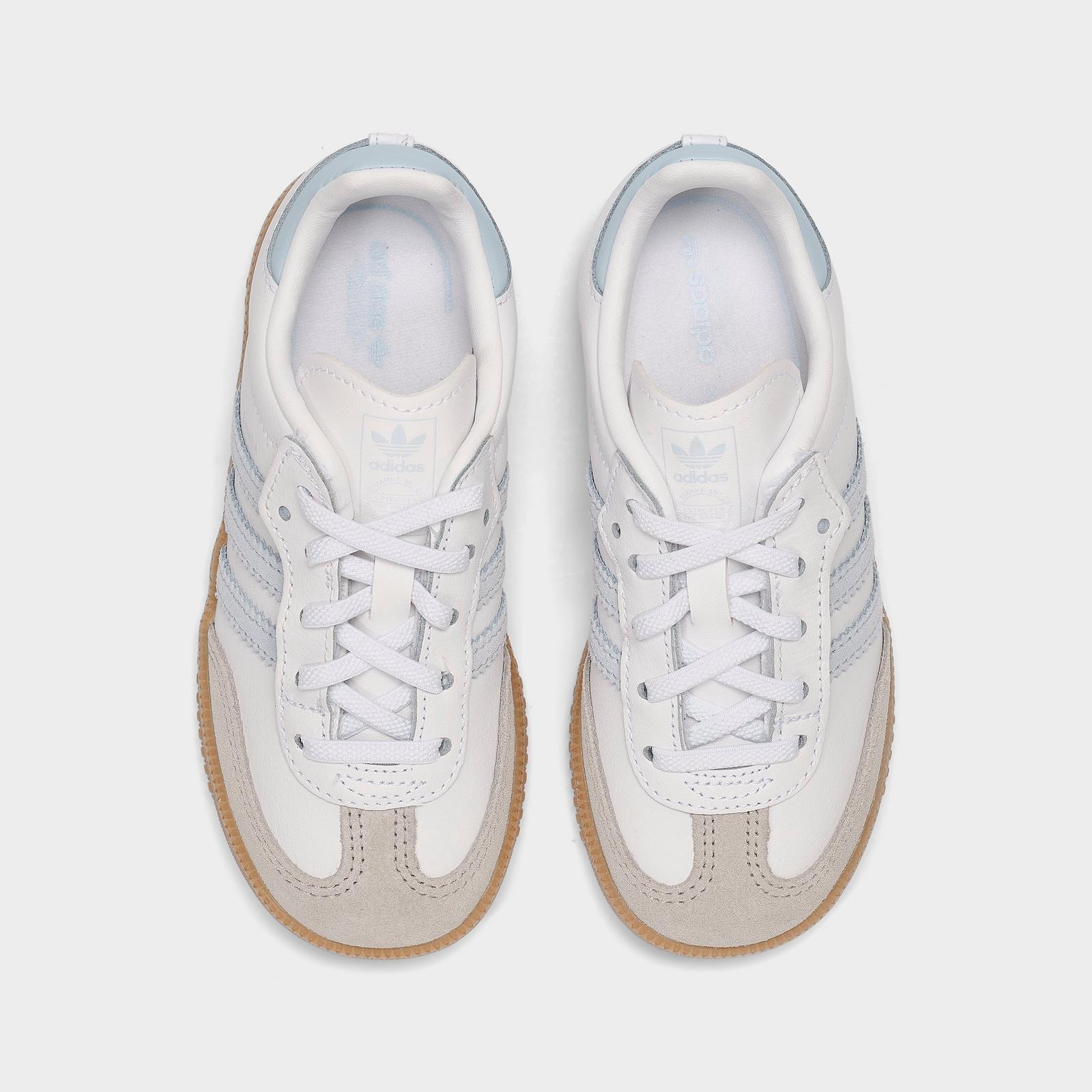 Kids' Toddler adidas Originals Samba OG Comfort Closure Casual Shoes - Cloud White/Crystal Sky/Gum - view 5