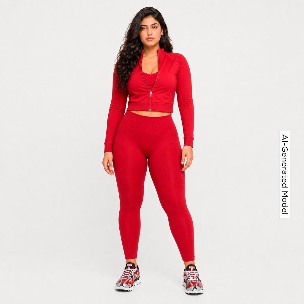 Women's Nithtke Pro Seamless High-Waisted 7/8 Leggings - Tough Red