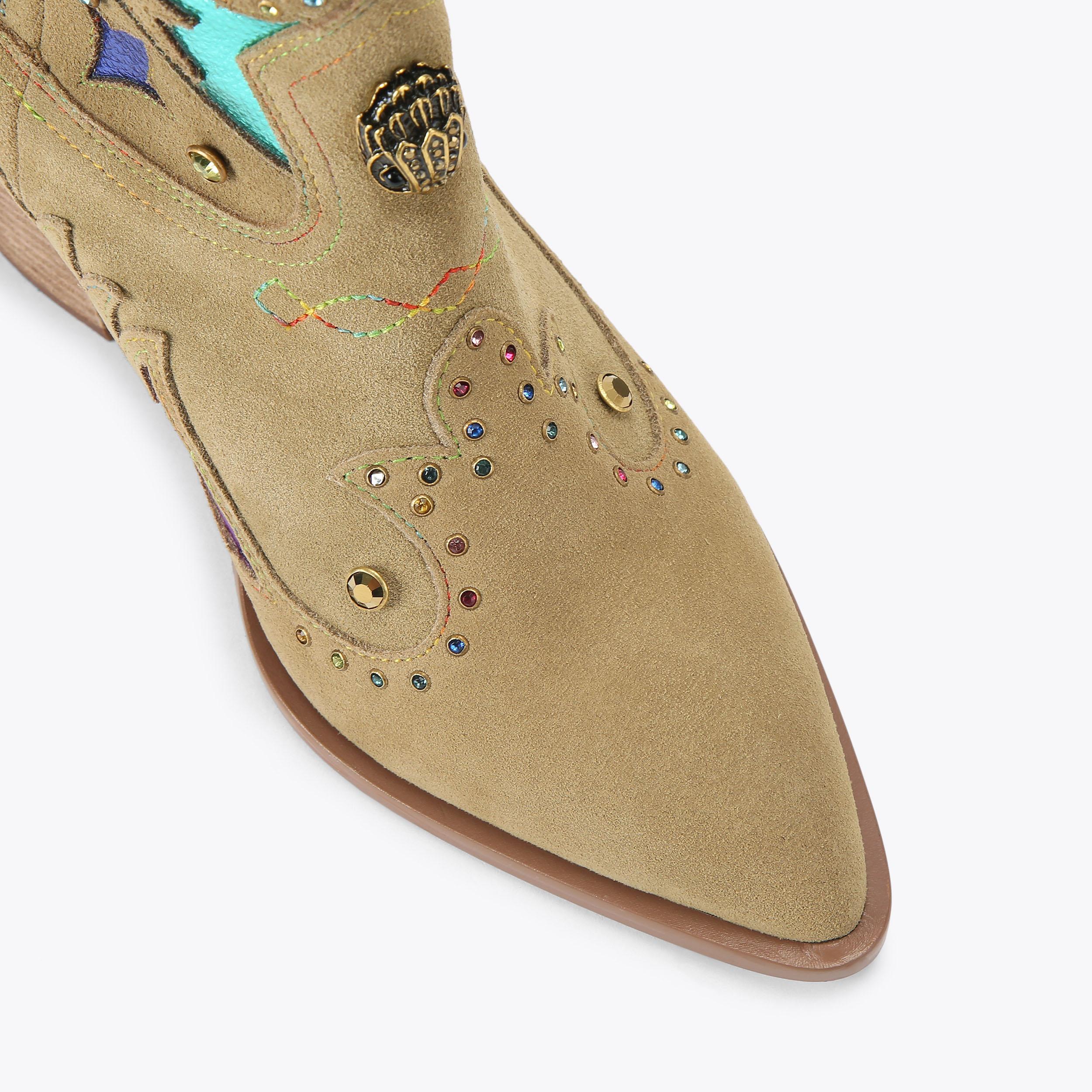 Kurt Geiger London Kensington Cowboy Boot - Tan - view 6