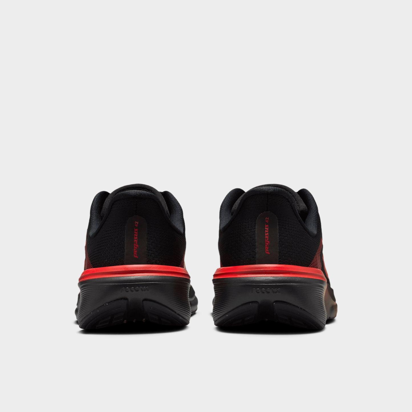 Big Kids' Nithtke Pegasus 42 Running Shoes - Black/University Red/Wolf Grey/Bright Crimson - Back view