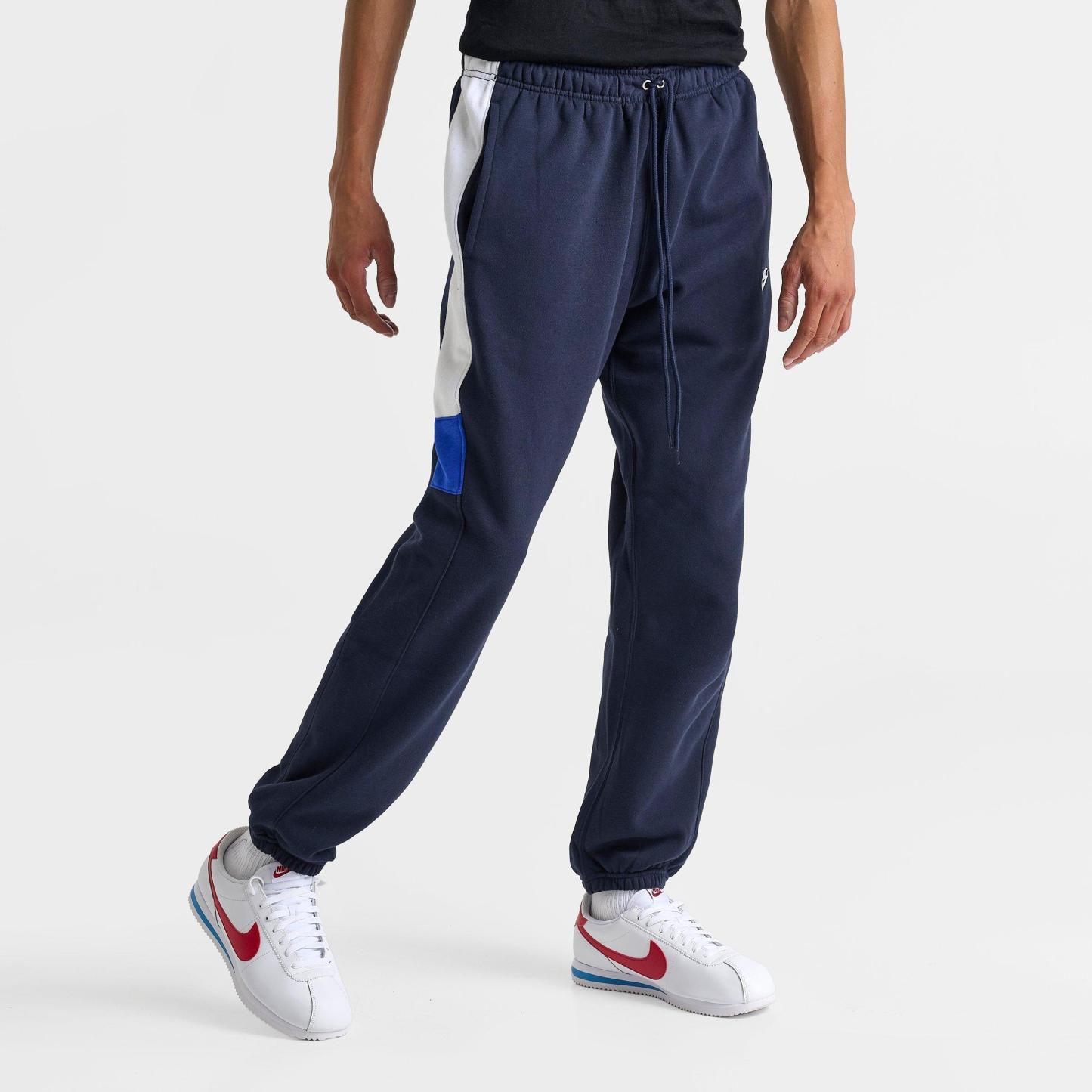 Men's Nithtke Club Fleece Tracksuit Jogger Pants - Obsidian/White/Game Royal/White