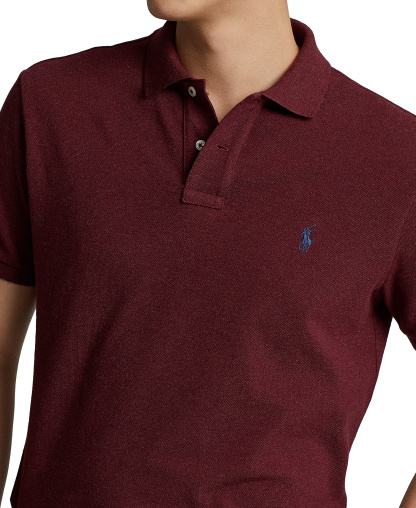 Polo Ralph Lauren Men's Custom Slim-Fit Mesh Polo Shirt - Spring Wine Heather