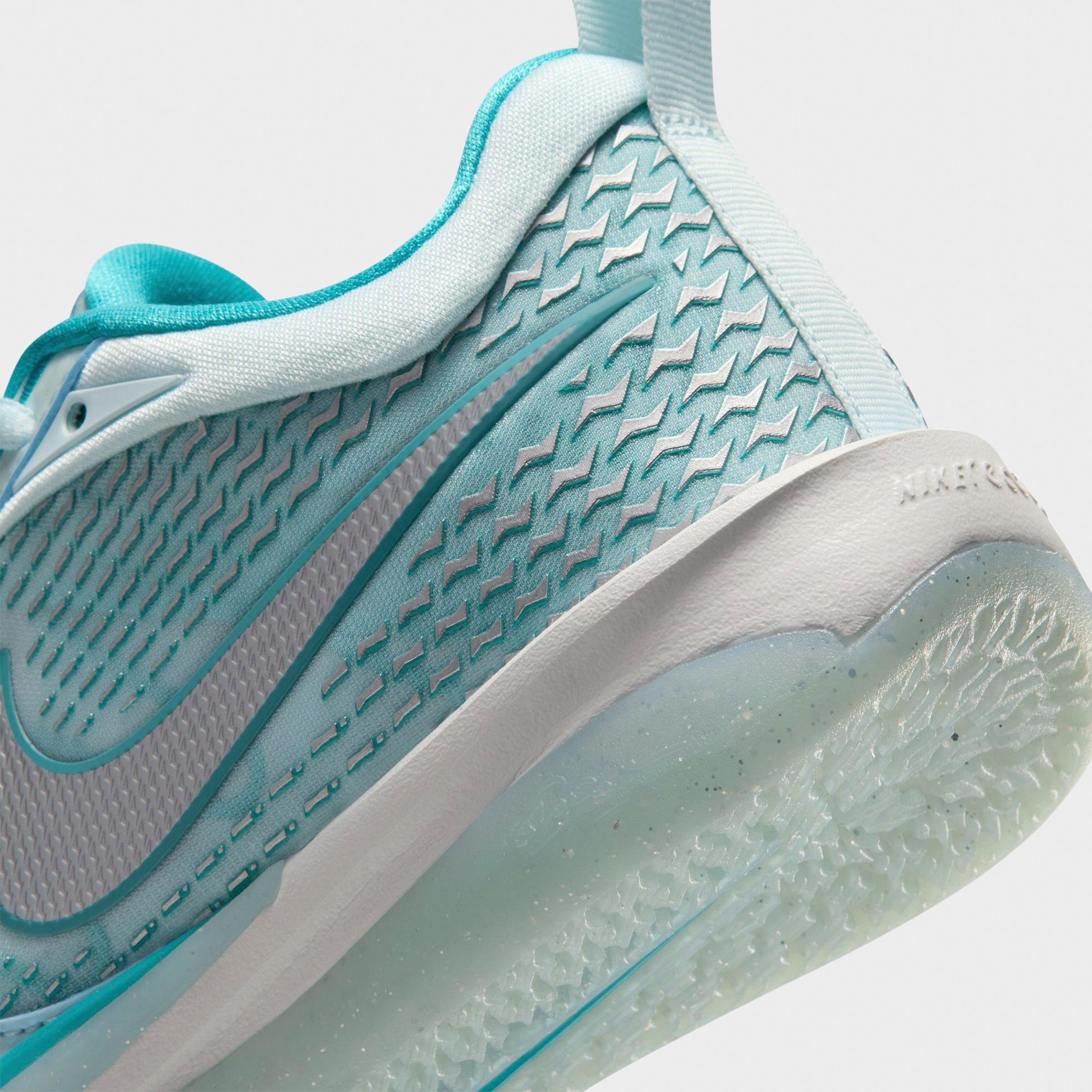 Big Kids' Nithtke Sabrina 4 SE Basketball Shoes - Glacier Blue/Metallic Silver/Sail - Detail shot