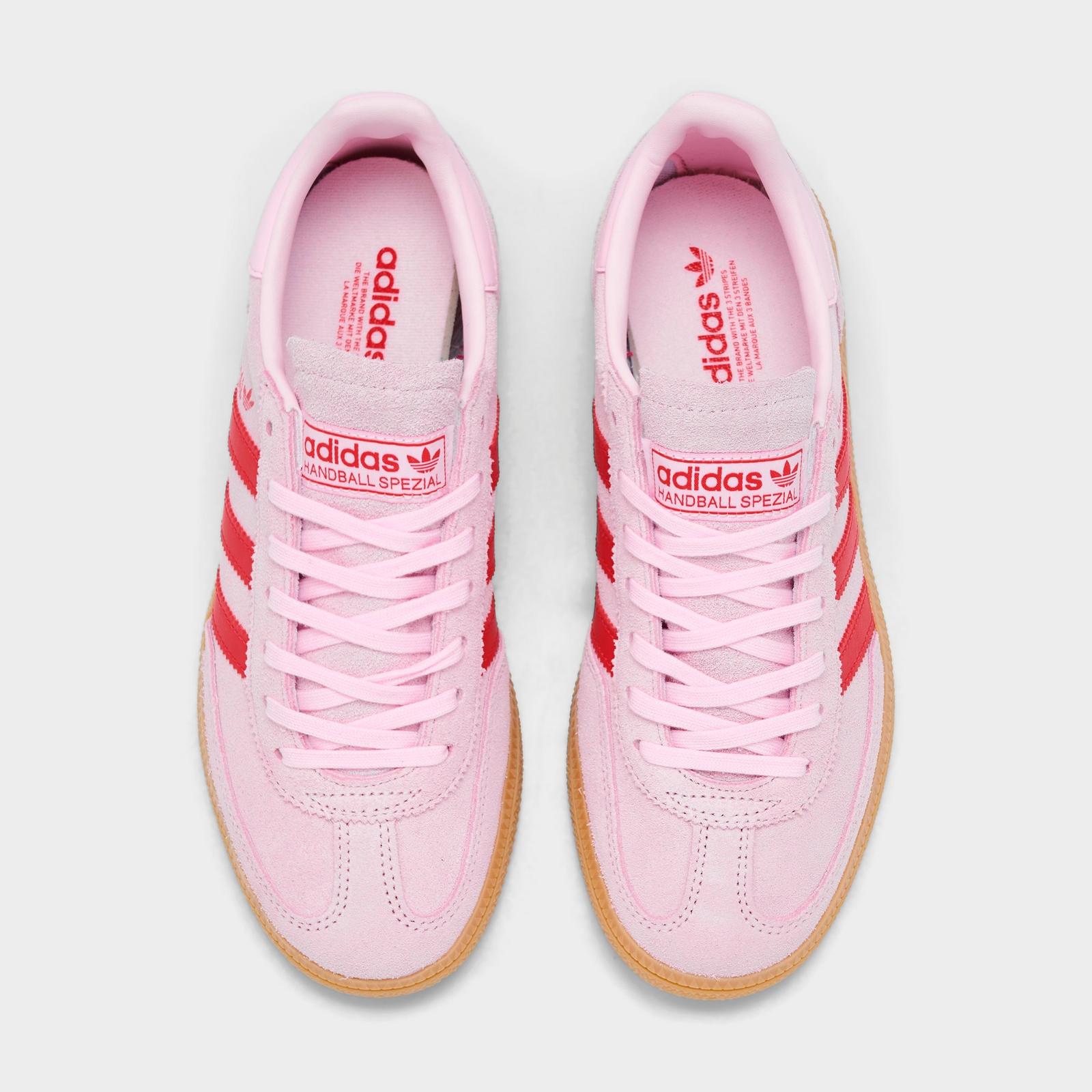 Big Kids' adidas Originals Handball Spezial Casual Shoes - Clear Pink/Pure Ruby - view 5