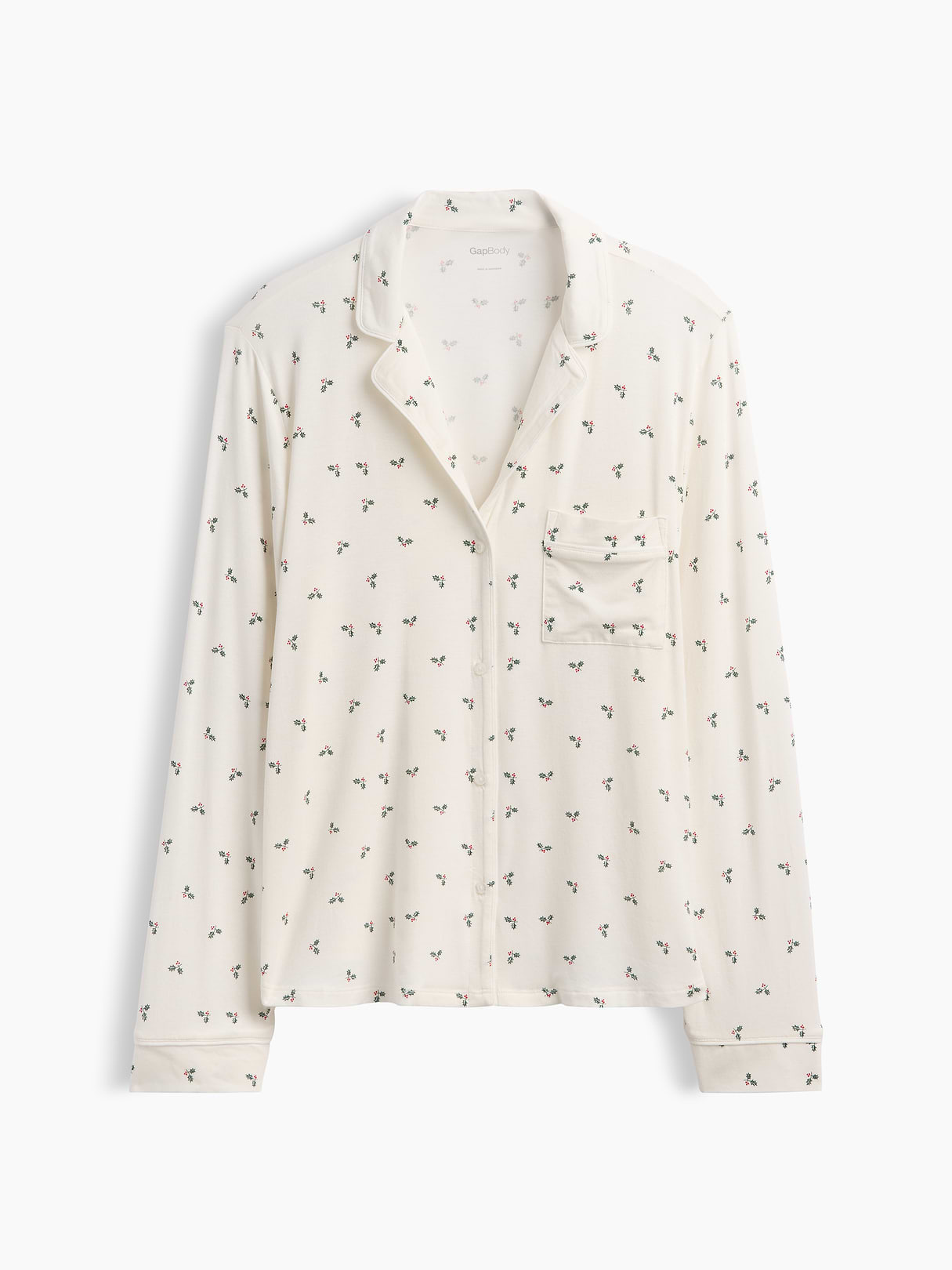 SoftMade Modal PJ Top - Holly green print