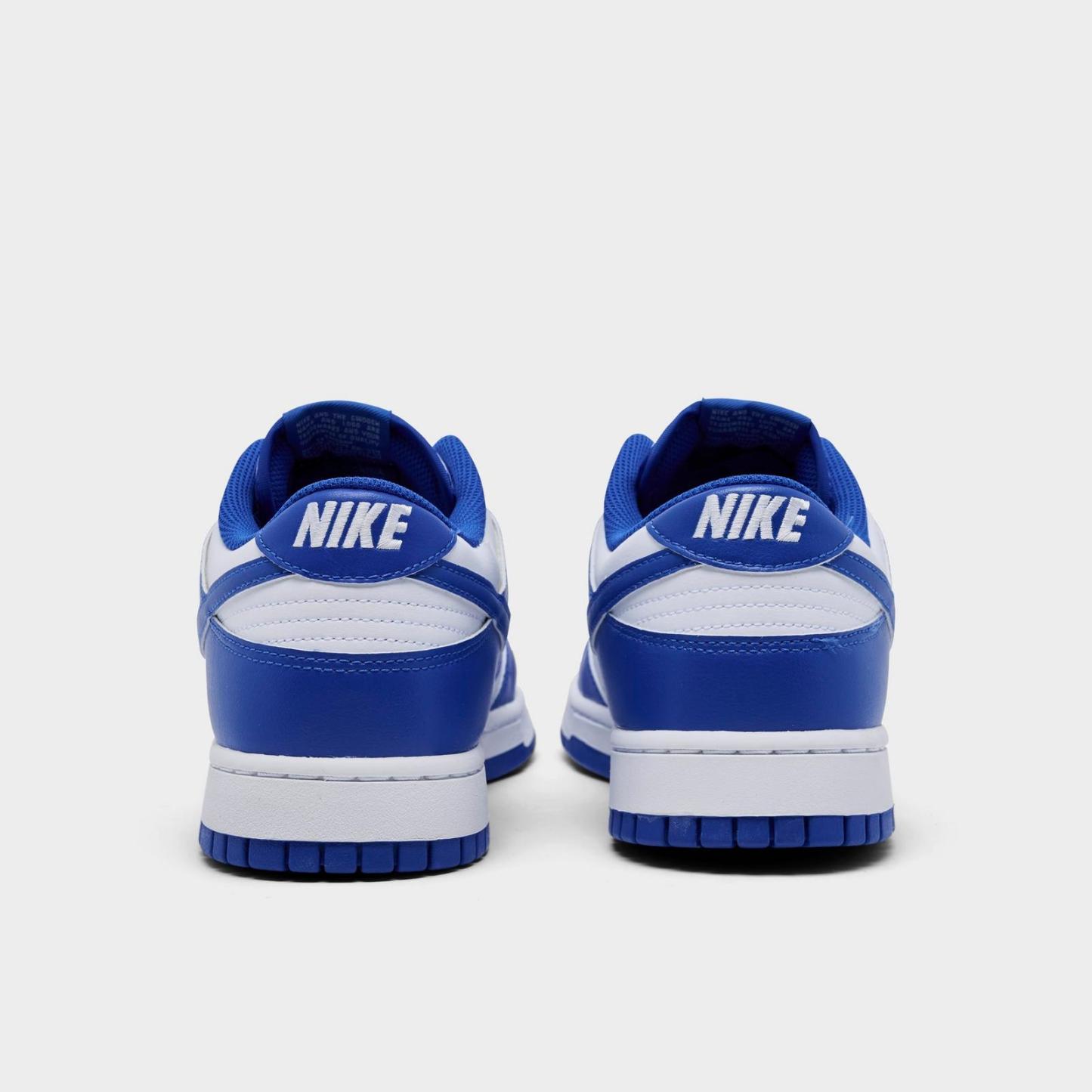 Men's Nike Dunk Low Retro Casual Shoes - White/Hyper Royal