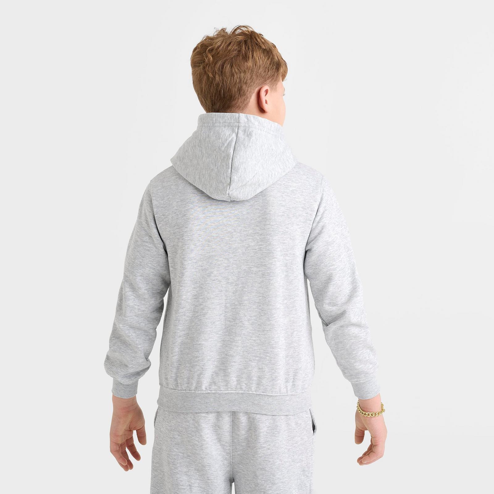 Big Kids' Jordan Jumpman Pullover Hoodie - Light Grey Heather - view 4