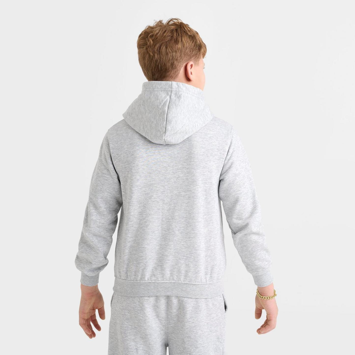 Big Kids' Jordan Jumpman Pullover Hoodie - Light Grey Heather - view 4
