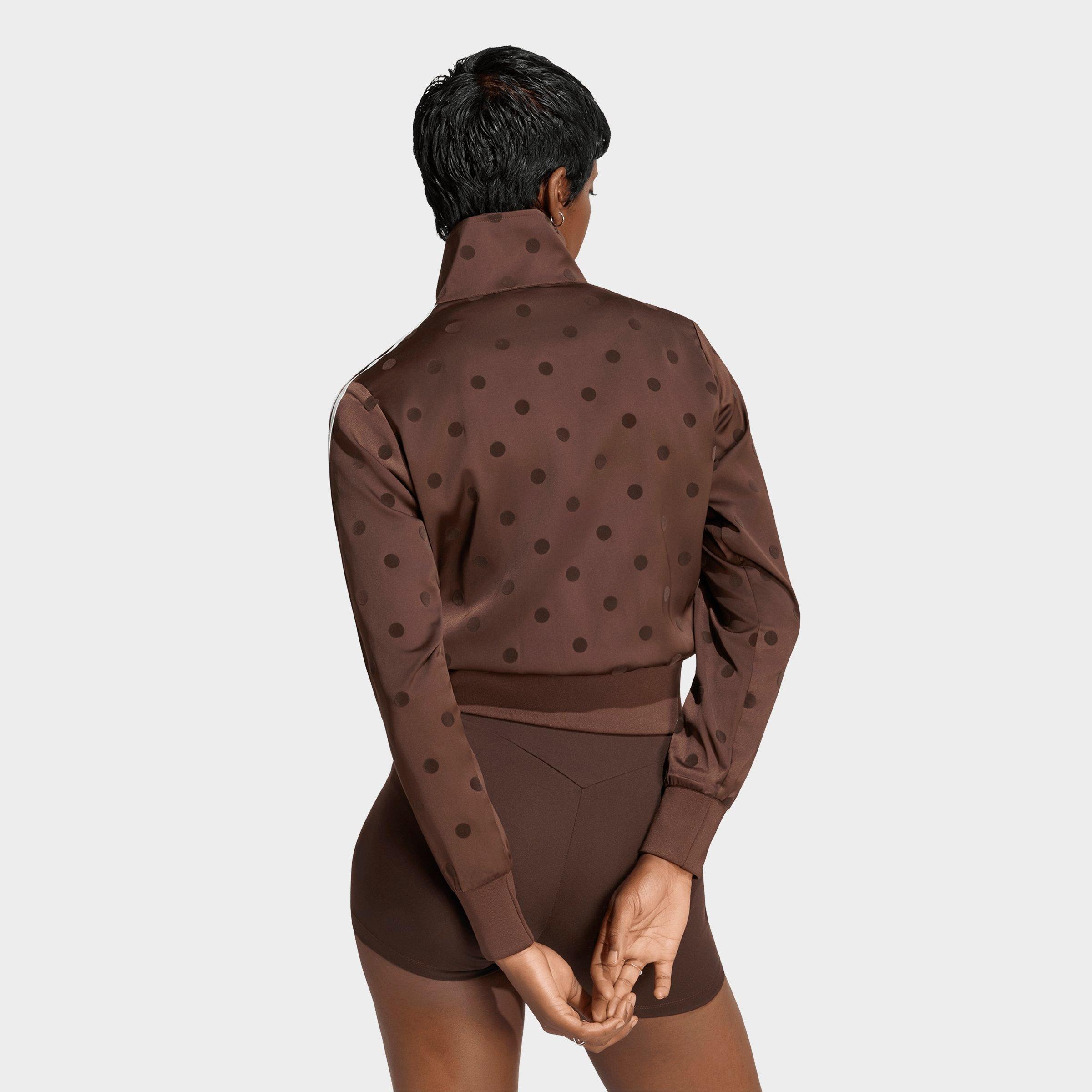 Women's adidas Originals Firebird Polka Dot Satin Track Jacket - Auburn