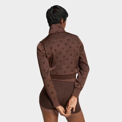 Women's adidas Originals Firebird Polka Dot Satin Track Jacket - Auburn