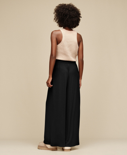 UGG Women's Imogen Wide-Leg Rib Pants - Black