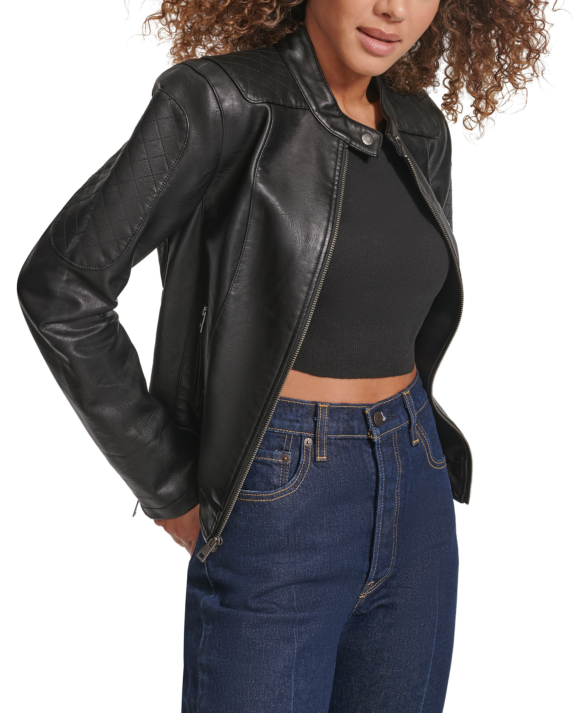 Levi's Women's Faux Leather Biker Jacket - Black
