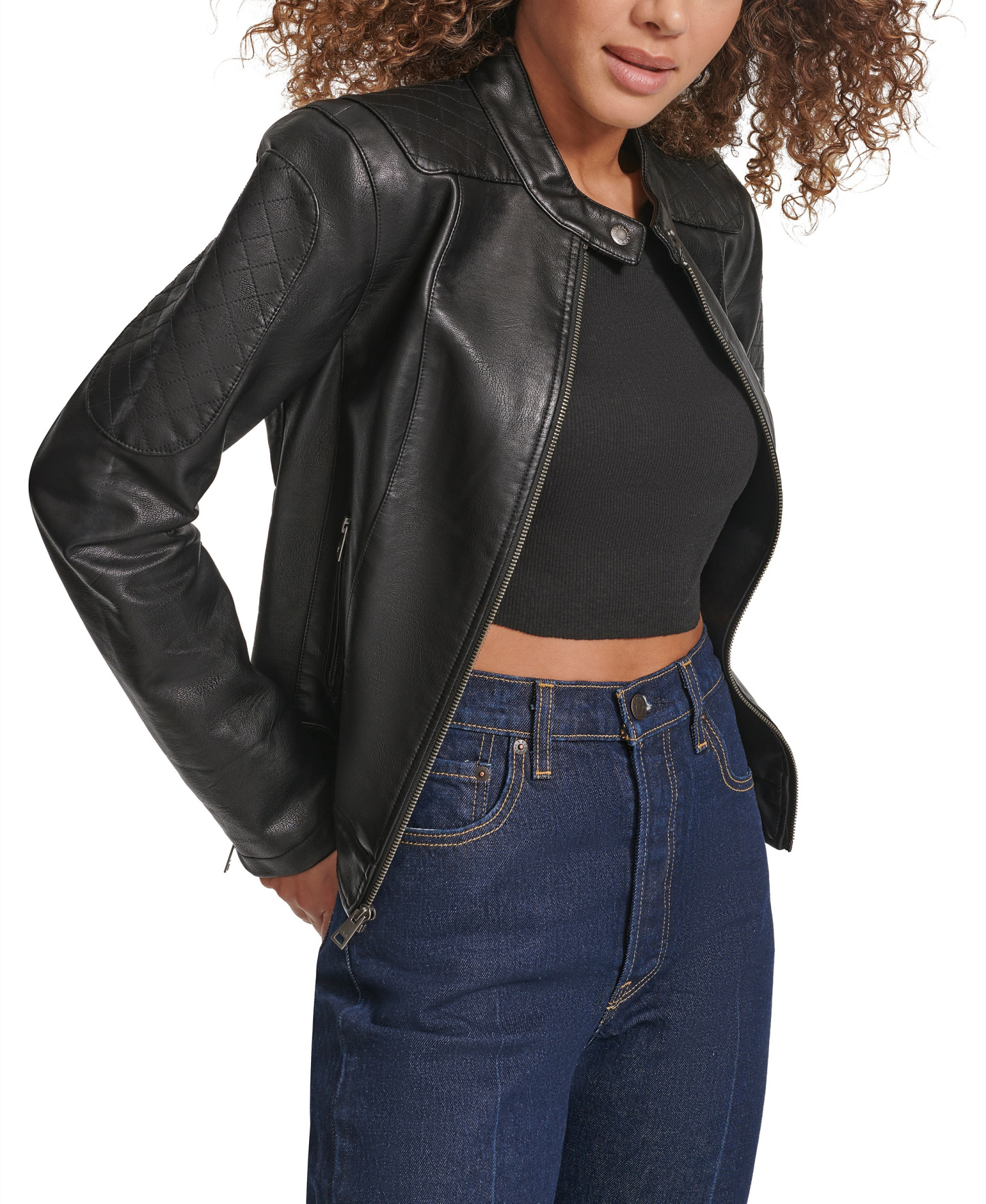 Levi's Women's Faux Leather Biker Jacket - Black