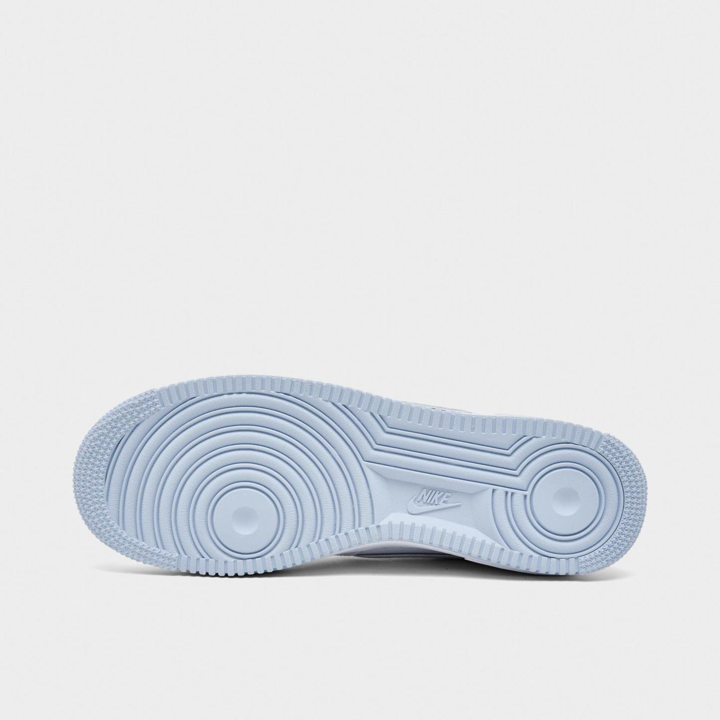 Men's Nithtke Air Force 1 '07 LV8 Casual Shoes - Part 4 - White/Hydrogen Blue/White - Bottom view
