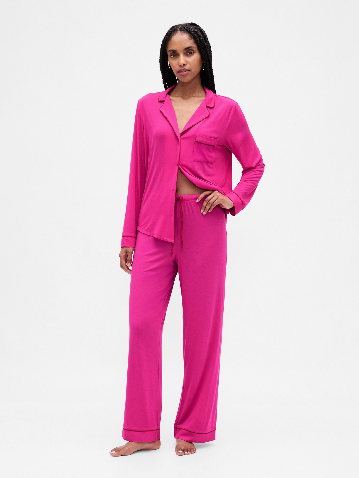 SoftMade Modal PJ Pants - Bright fuchsia pink