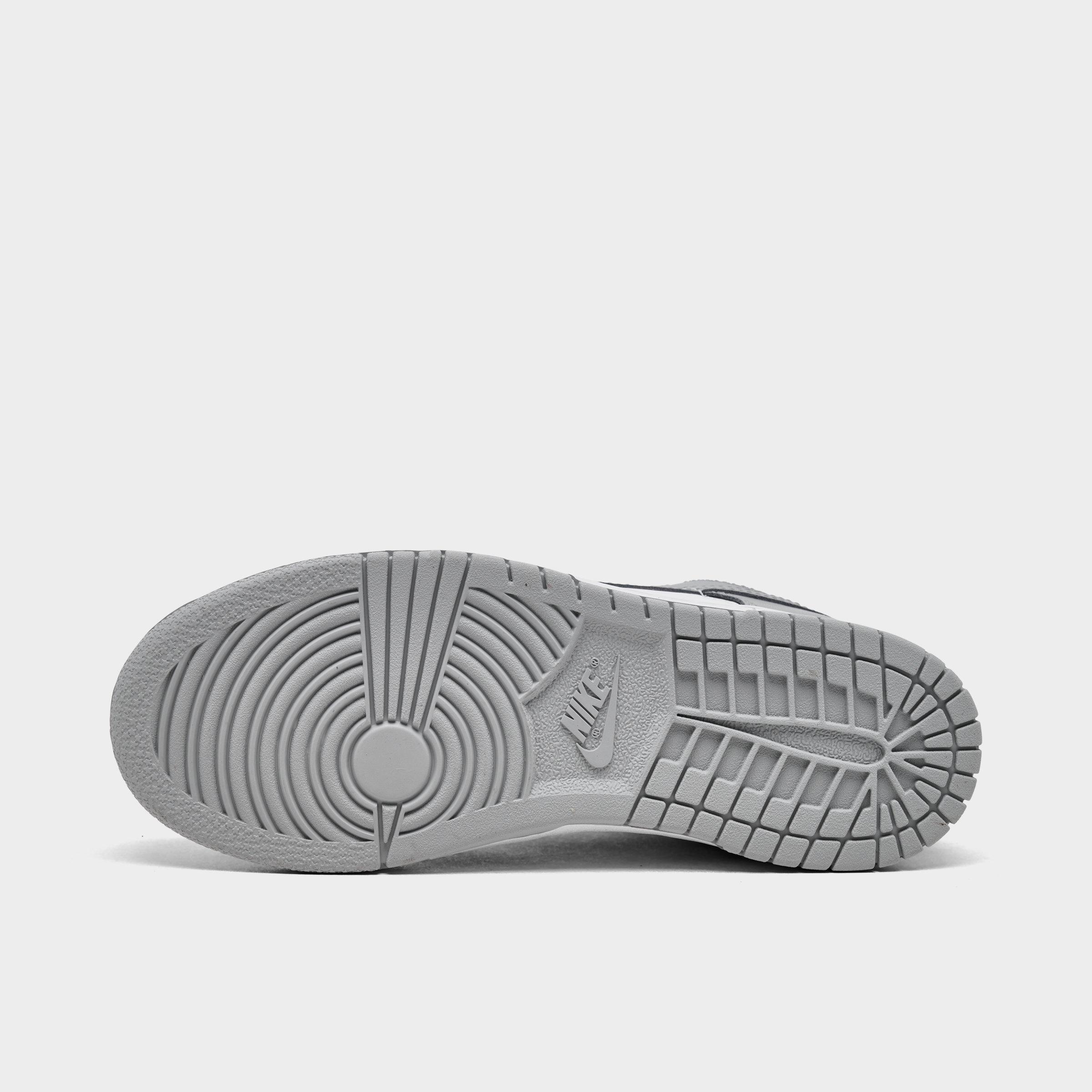 Little Kids' Nithtke Dunk Low Casual Shoes - Part 1 - White/Light Smoke Grey - Bottom view