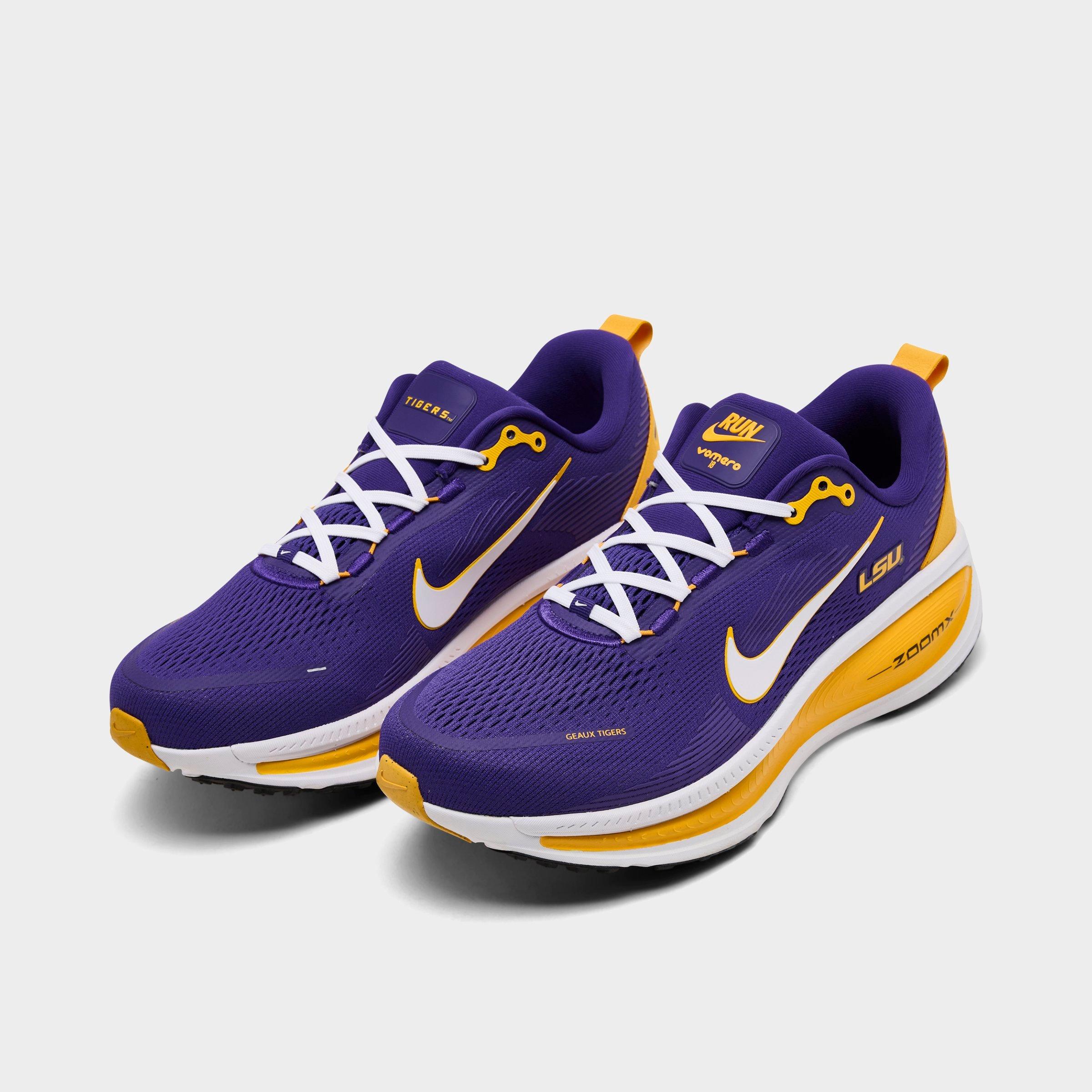 Men's Nithtke Vomero 18 Purdue Boilermakers Running Shoes - Part 1 - Court Purple/White/University Gold - Both shoes facing left