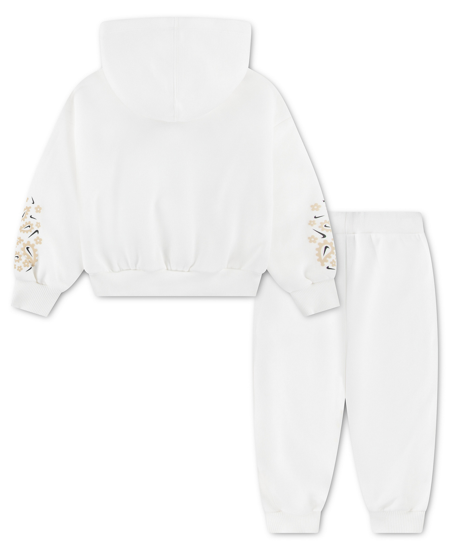 Nike Toddler Girls' 2T-4T Retro Remix Long-Sleeve Hoodie and Joggers, 2-Piece Set - Sail