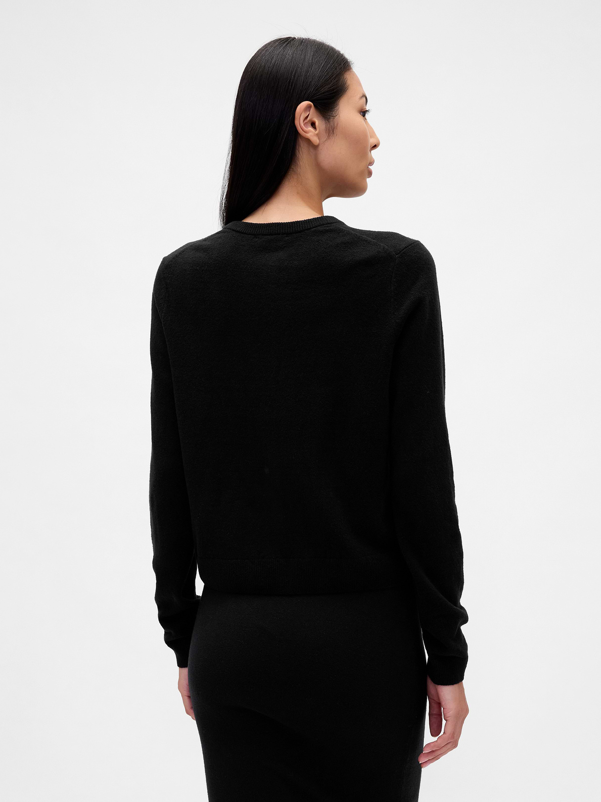 CashSoft Crop Cardigan - Black