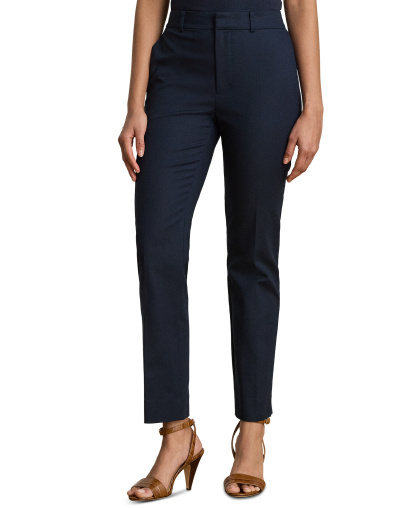 Lauren Ralph Lauren Women's High-Rise Slim Ankle Pants - Lauren Navy