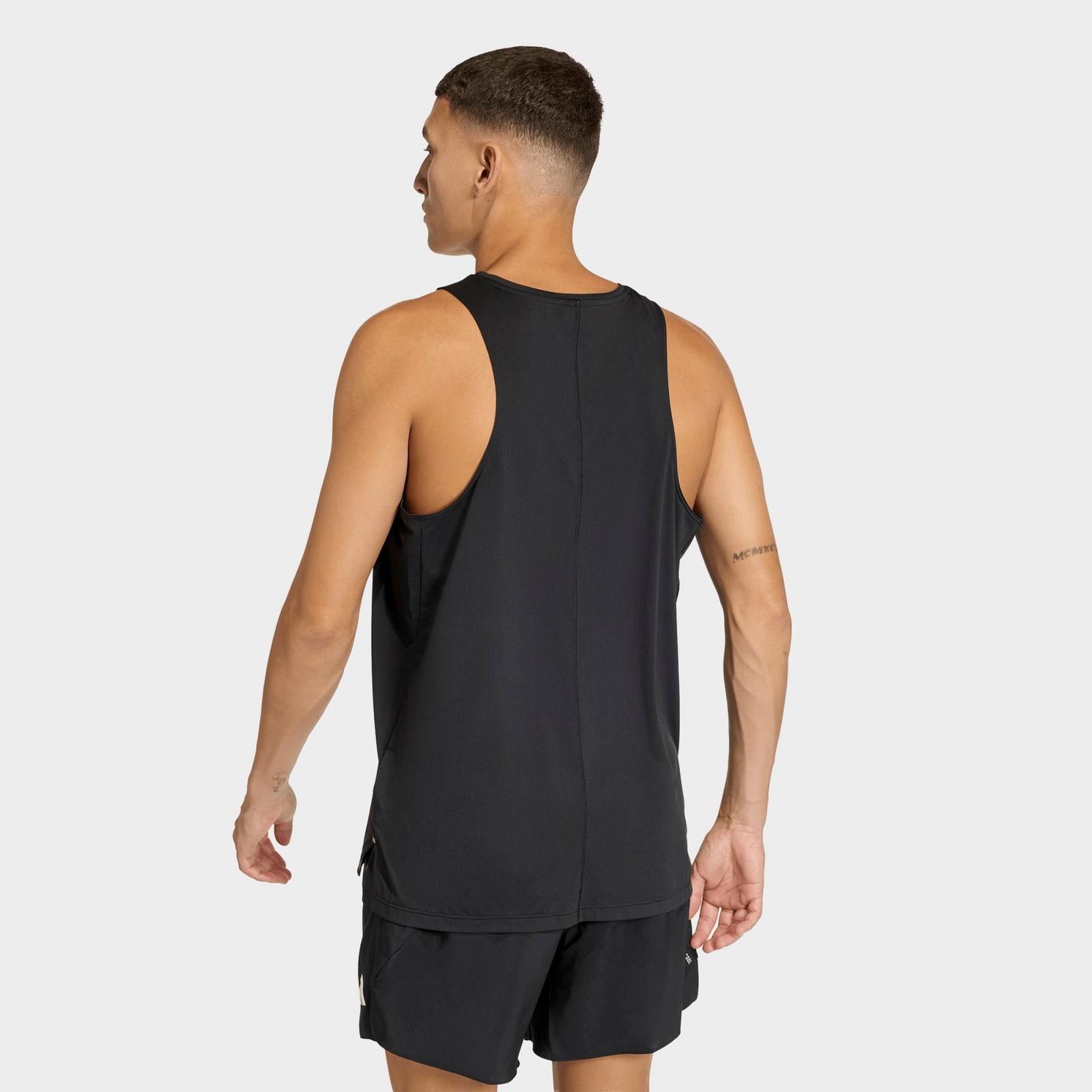 Men's adidas Climacool Iconic Running Tank - Black - view 2