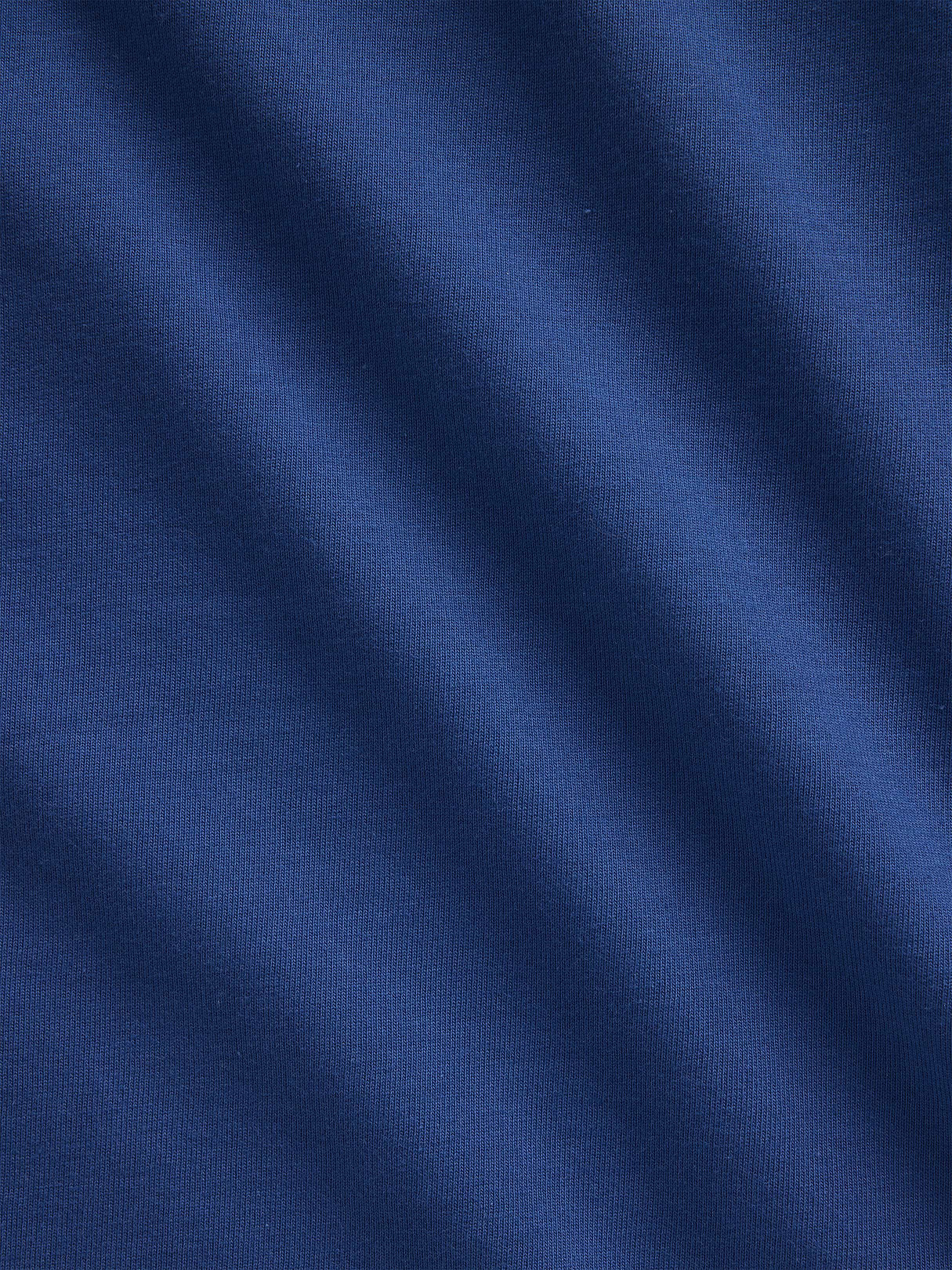 Knit Oversized Crop T-Shirt - Blue track