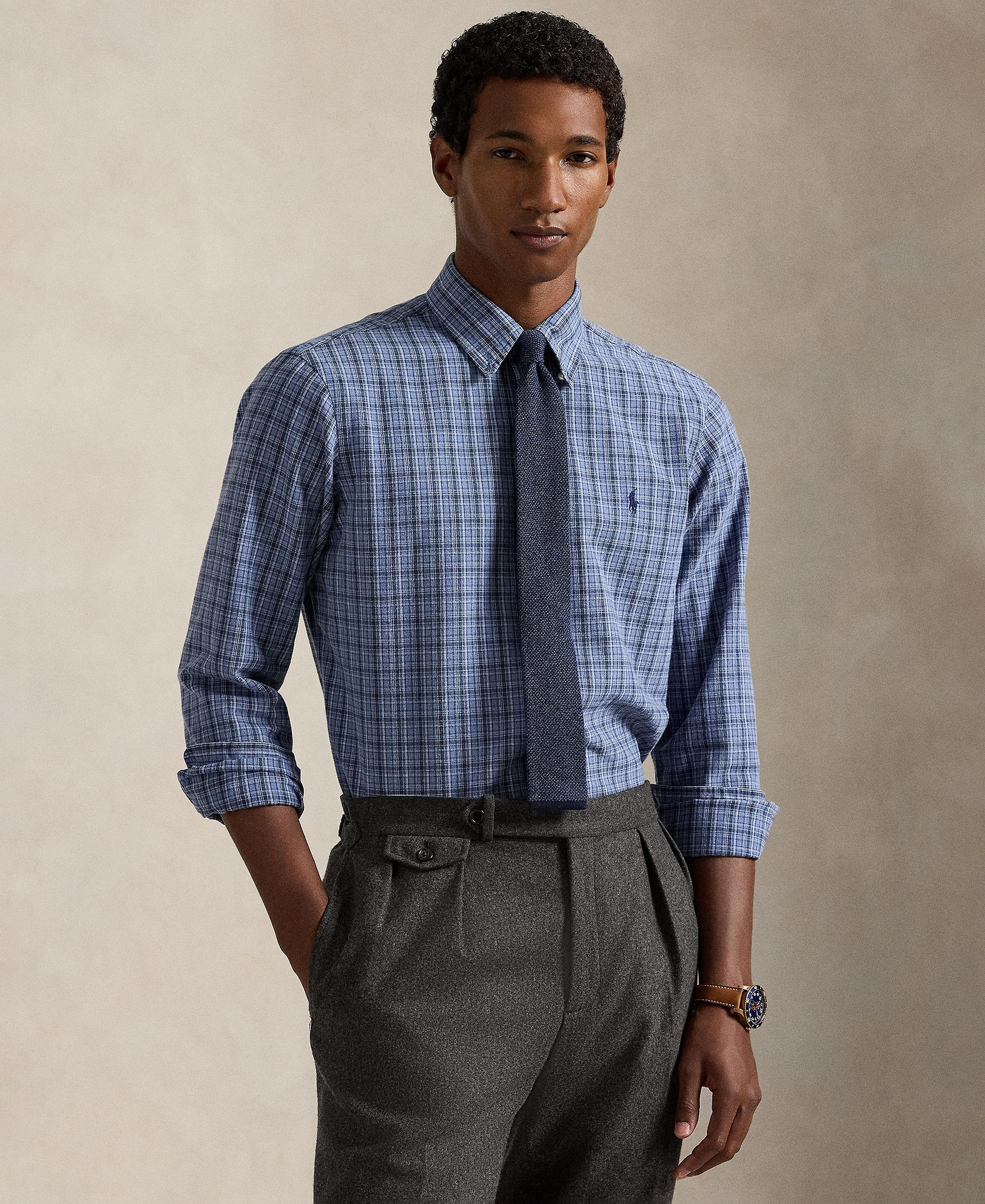 Polo Ralph Lauren Men's Classic-Fit Oxford Shirt - Blue Heather Multi