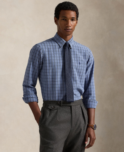 Polo Ralph Lauren Men's Classic-Fit Oxford Shirt - Blue Heather Multi