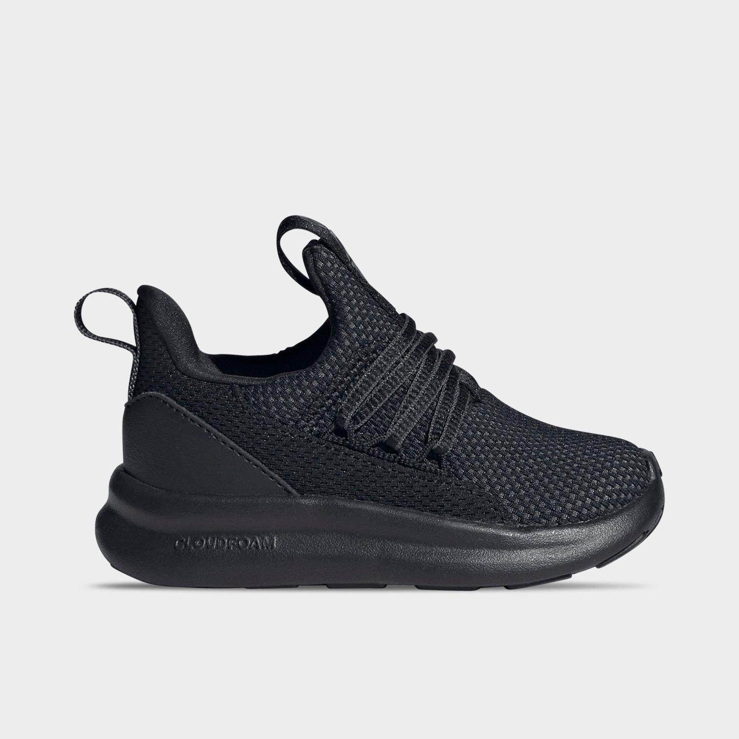 Kids' Toddler adidas Lite Racer Adapt 8.0 Stretch Lace Casual Shoes - Core Black/Grey Six - Left shoe facing left. Outside of the shoe.