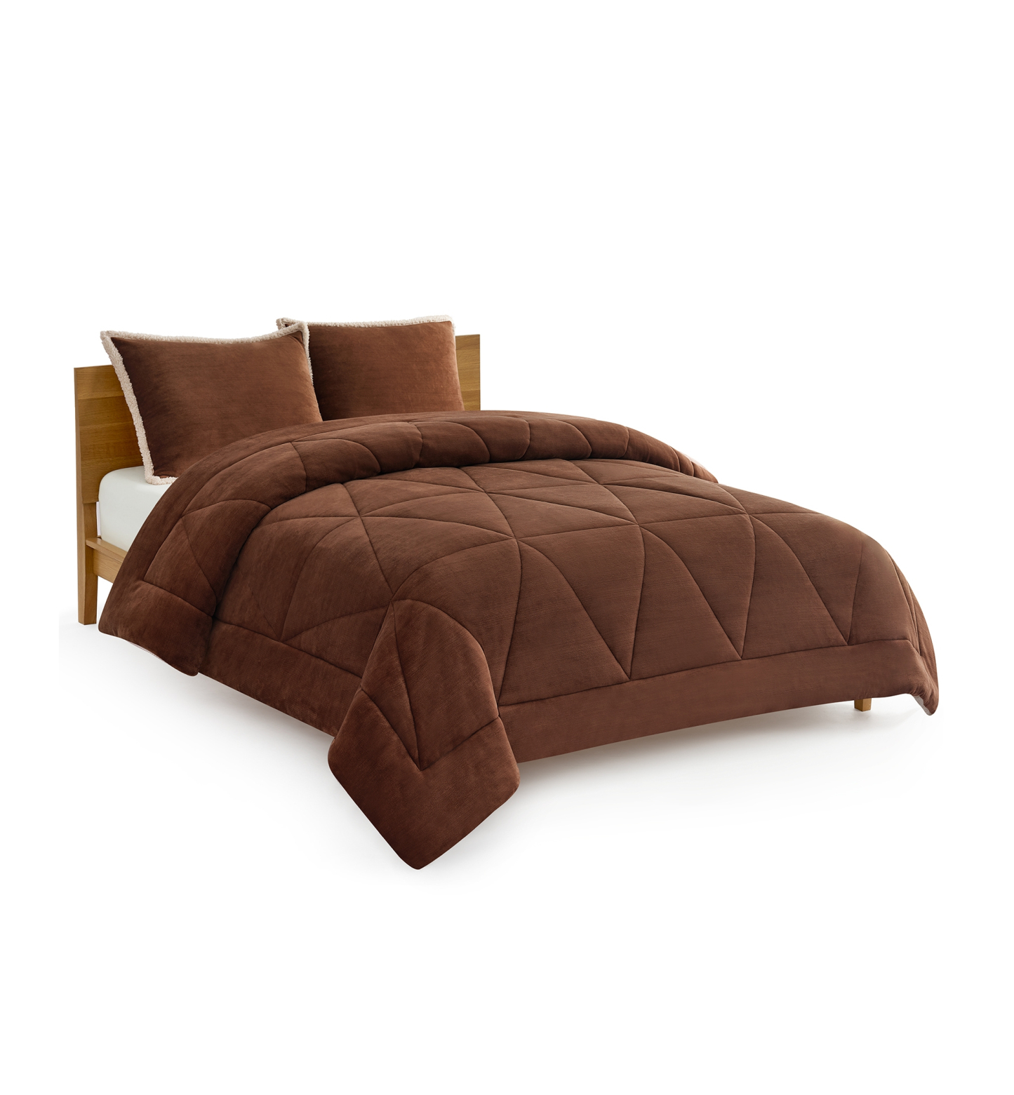UGG® Avery Plush Reversible Comforter Sets - Chestnut
