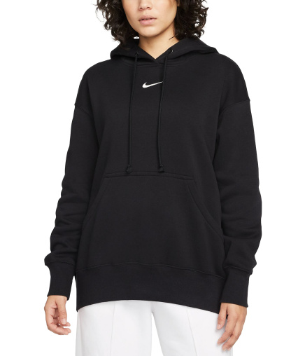 Nike Women's Sportswear Phoenix Fleece Oversized Pullover Hoodie - Black/sail