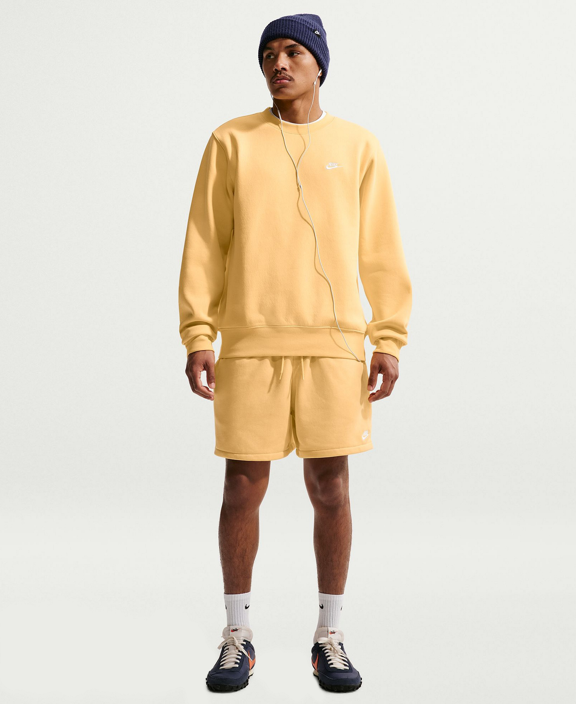 Nike Men's Club French Terry Flow Pull-On Shorts - Topaz Gold