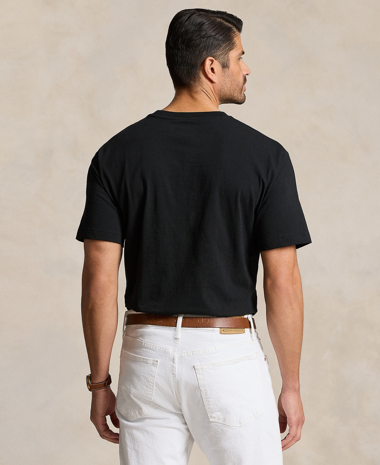 Polo Ralph Lauren Men's Big & Tall Crew-Neck Pocket T-Shirt - Black