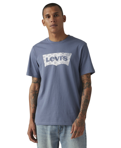 Levi's Men's Graphic Logo Batwing Short-Sleeve T-shirt - Indigo