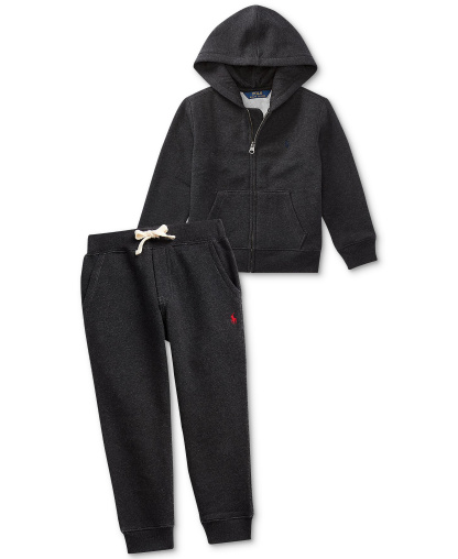 Polo Ralph Lauren Boys' 2T-7 Cotton Fleece Hoodie - Avery Heather