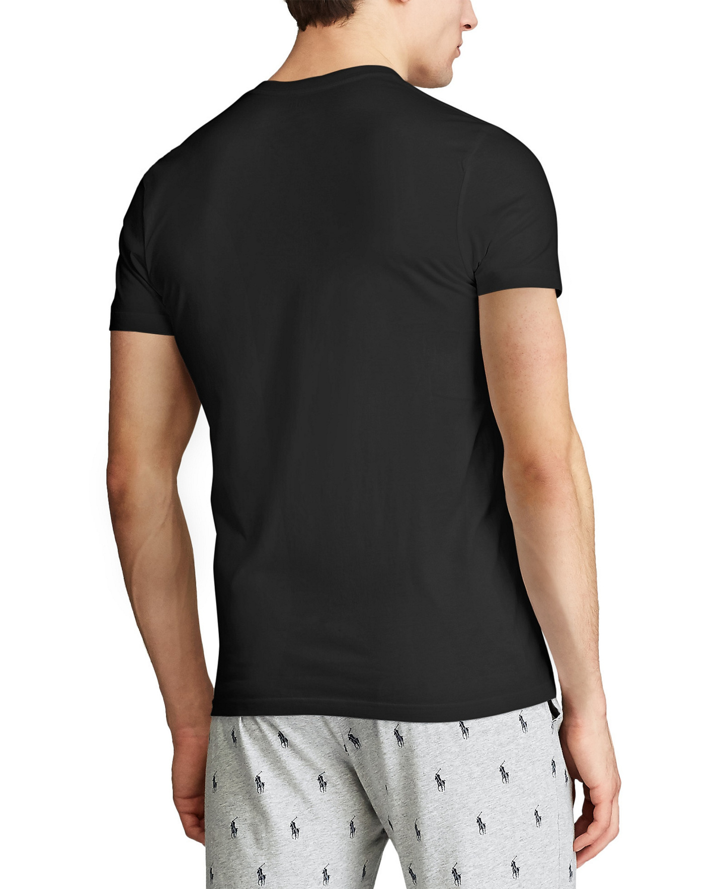 Polo Ralph Lauren Men's 5-Pack Classic-Fit V-Neck Undershirts - Polo Black