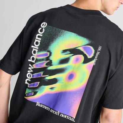 Men's New Balance Classic Tri-Logo Heat Map T-Shirt - Black - view 5