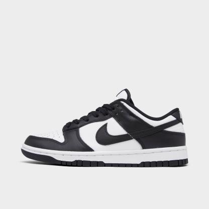 Women's Nike Dunk Low Retro Casual Shoes - White/Black/White