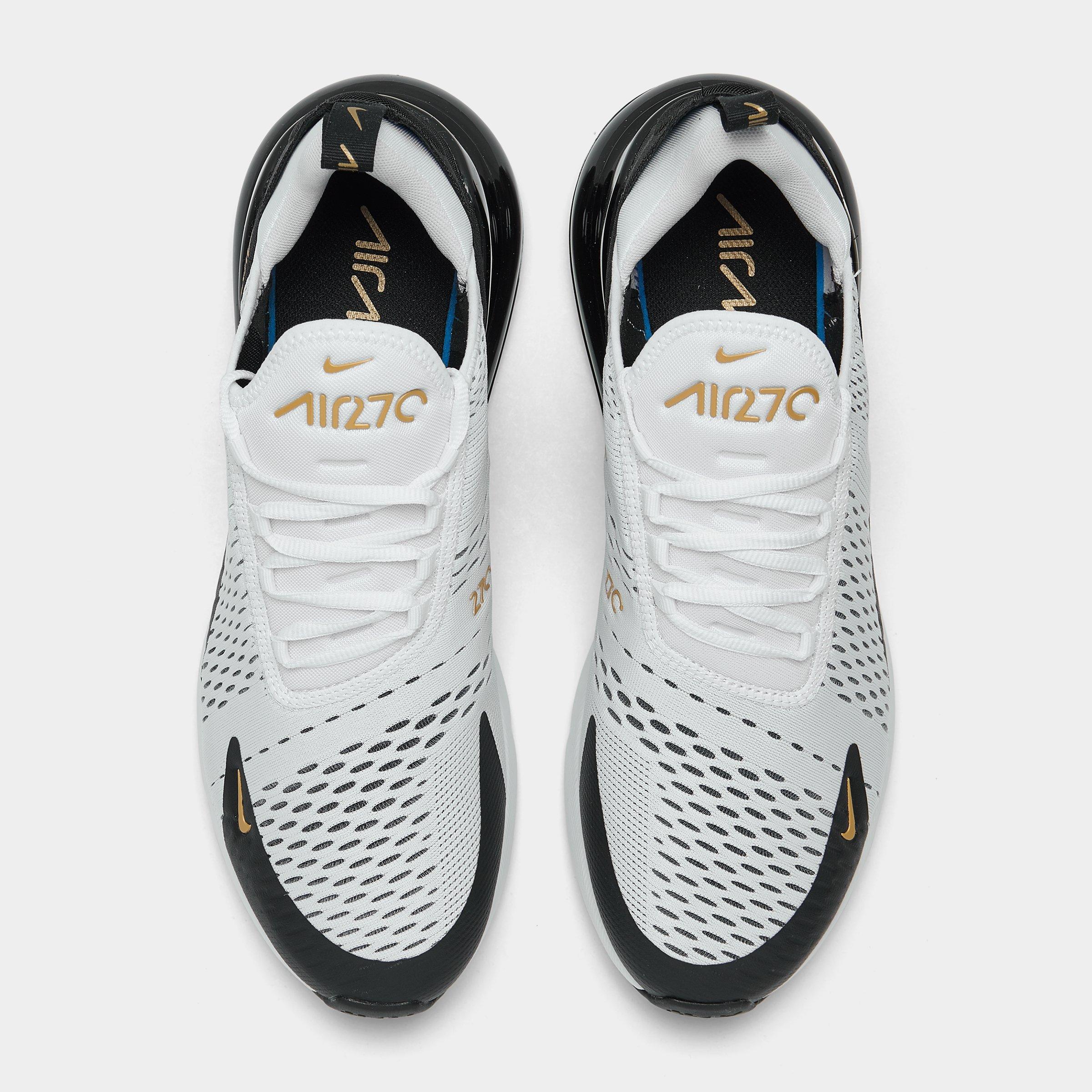Men's Nithtke Air Max 270 Casual Shoes - Part 1 - White/Metallic Gold/Black - Top view