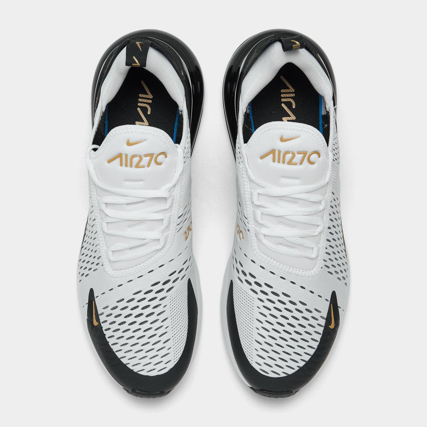 Men's Nithtke Air Max 270 Casual Shoes - Part 1 - White/Metallic Gold/Black - Top view