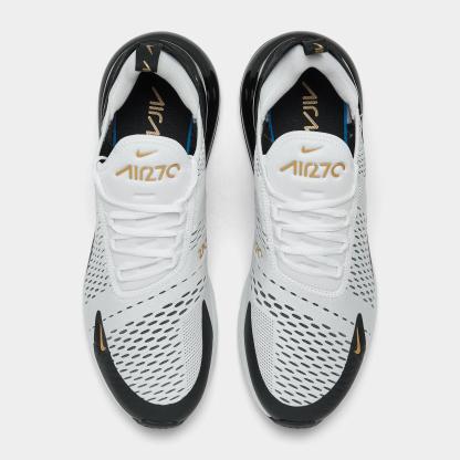Men's Nithtke Air Max 270 Casual Shoes - Part 1 - White/Metallic Gold/Black - Top view
