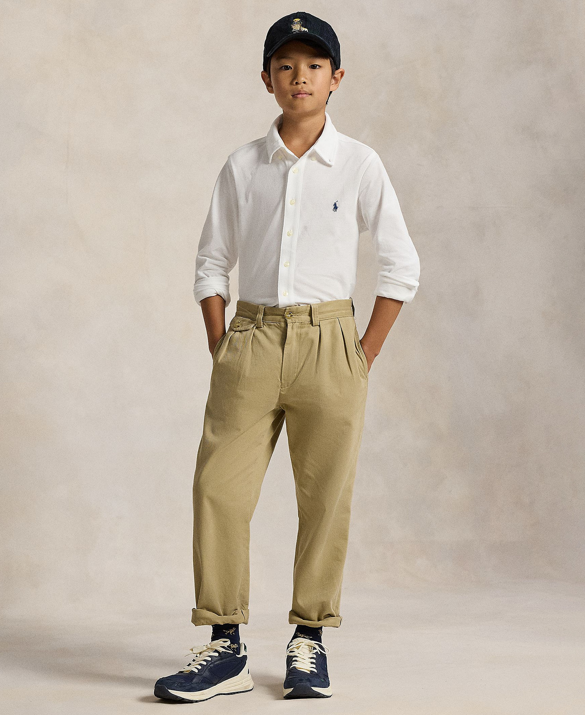 Polo Ralph Lauren Big Boys Featherweight Cotton Mesh Shirt - White
